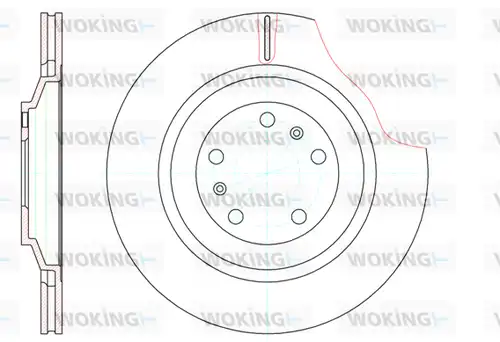 спирачен диск WOKING D61206.10