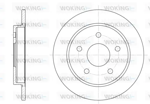 спирачен диск WOKING D6147.00