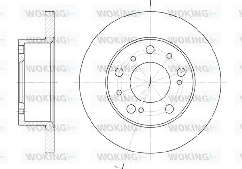 спирачен диск WOKING D6169.00