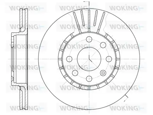 спирачен диск WOKING D6174.10