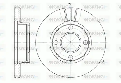 спирачен диск WOKING D6177.10