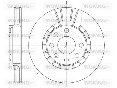 спирачен диск WOKING D6178.10