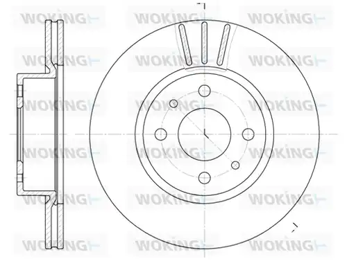 спирачен диск WOKING D6183.10