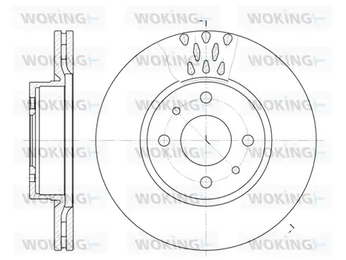 спирачен диск WOKING D6186.10