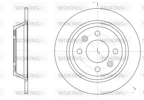 спирачен диск WOKING D6195.00