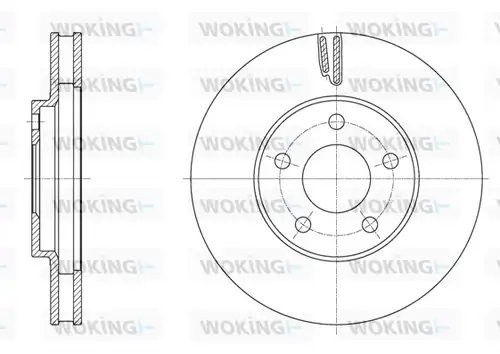 спирачен диск WOKING D61995.10