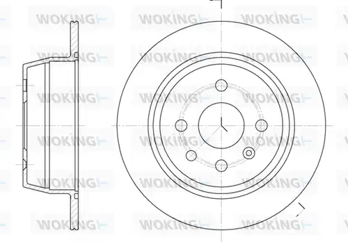 спирачен диск WOKING D6207.00