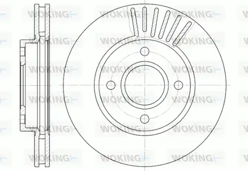 спирачен диск WOKING D6211.10