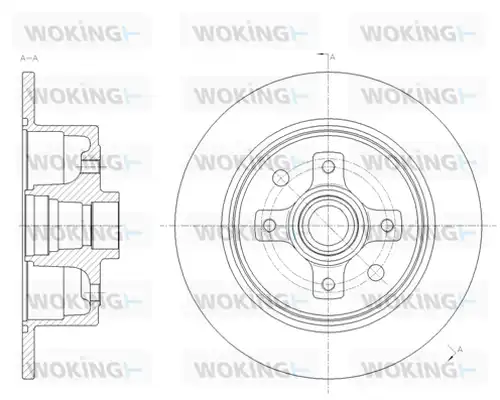 спирачен диск WOKING D6217.00