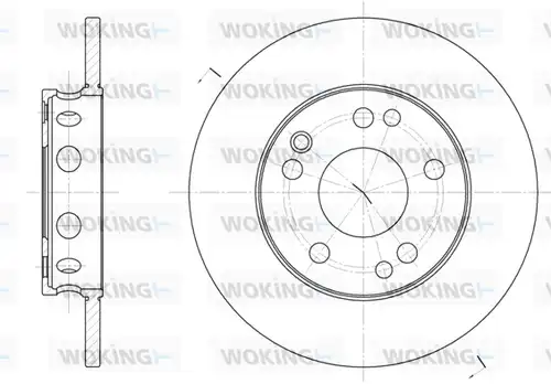 спирачен диск WOKING D6221.00