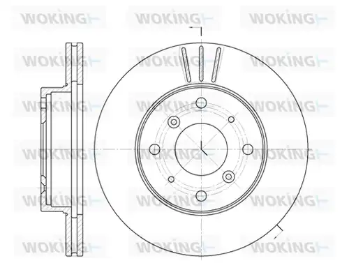 спирачен диск WOKING D6225.10