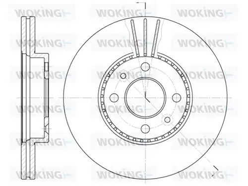 спирачен диск WOKING D6227.10