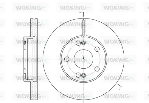 спирачен диск WOKING D6227.11