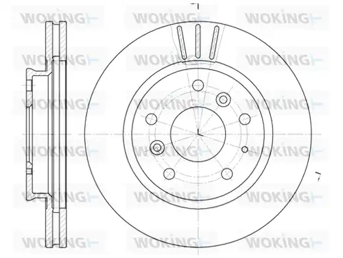 спирачен диск WOKING D6237.10