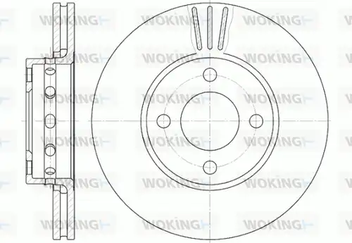 спирачен диск WOKING D6267.10