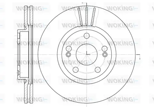 спирачен диск WOKING D6301.10