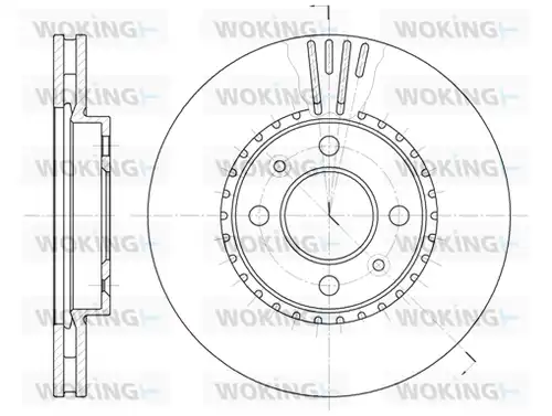 спирачен диск WOKING D6302.10