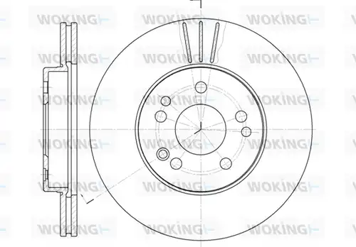 спирачен диск WOKING D6314.10