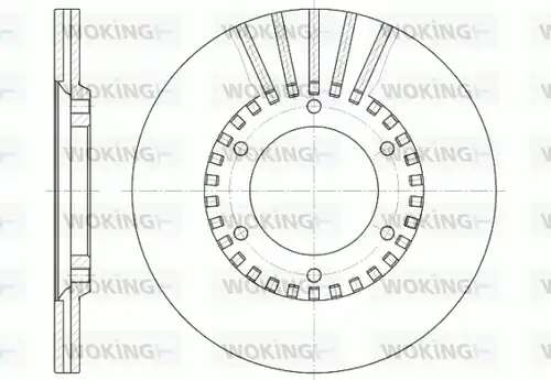 спирачен диск WOKING D6337.10