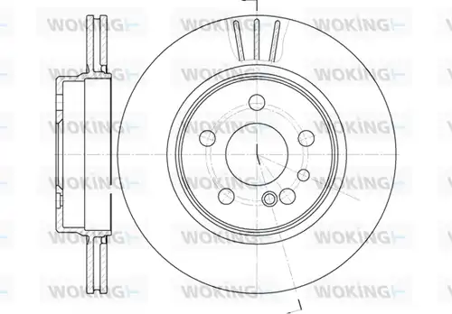 спирачен диск WOKING D6343.10