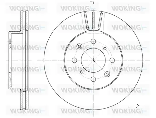 спирачен диск WOKING D6367.10