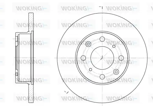 спирачен диск WOKING D6370.00