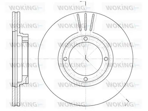 спирачен диск WOKING D6374.10