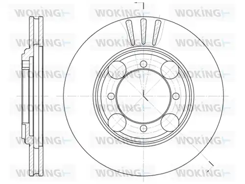 спирачен диск WOKING D6375.10