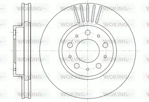 спирачен диск WOKING D6410.10