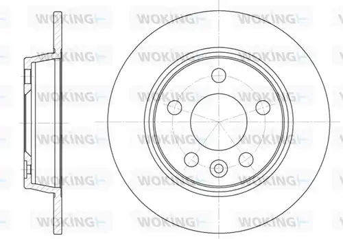 спирачен диск WOKING D6453.00