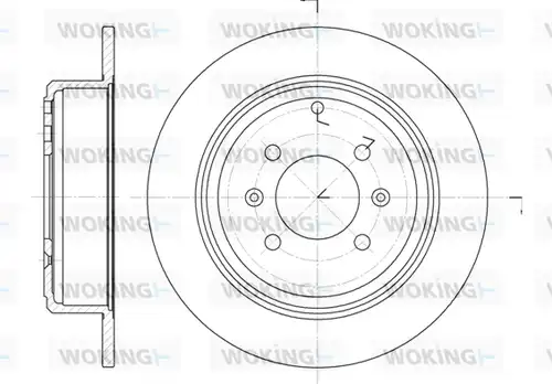 спирачен диск WOKING D6498.00