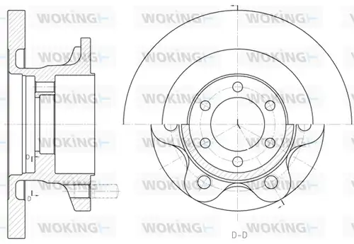 спирачен диск WOKING D6500.00