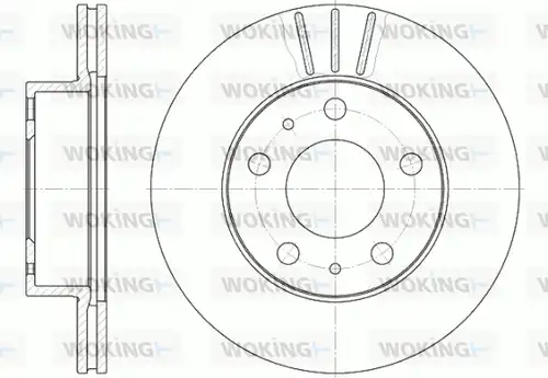 спирачен диск WOKING D6504.10