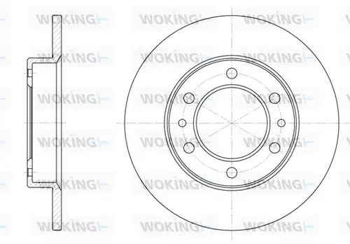 спирачен диск WOKING D6505.00