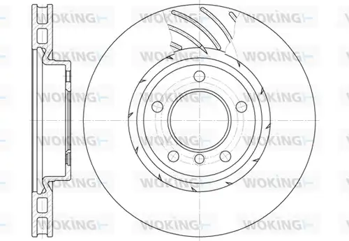спирачен диск WOKING D6508.10