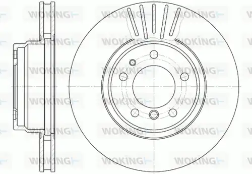 спирачен диск WOKING D6509.10