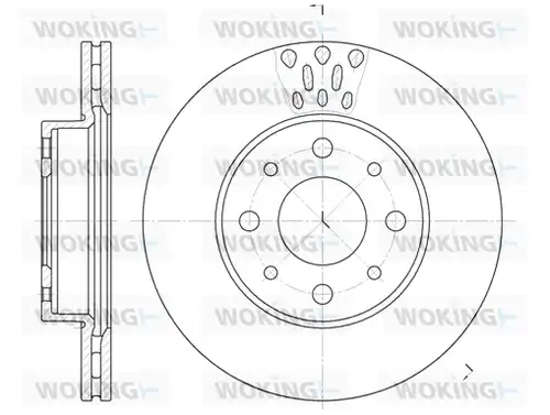 спирачен диск WOKING D6517.10