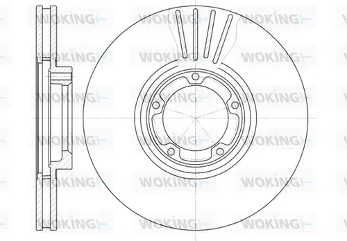 спирачен диск WOKING D6519.10