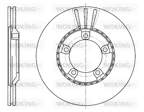 спирачен диск WOKING D6520.10