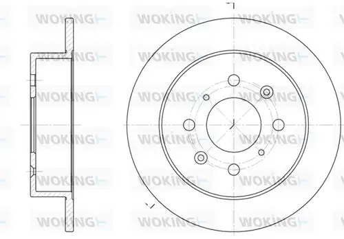 спирачен диск WOKING D6521.00