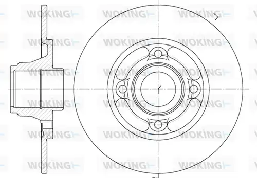 спирачен диск WOKING D6537.00