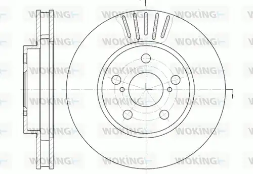 спирачен диск WOKING D6541.10