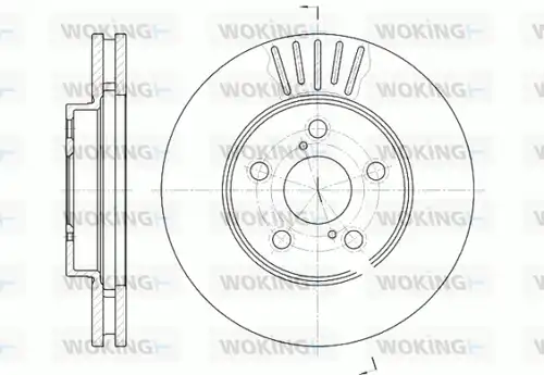 спирачен диск WOKING D6542.10