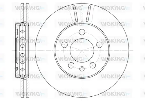 спирачен диск WOKING D6545.10