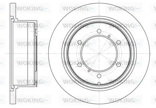 спирачен диск WOKING D6552.00