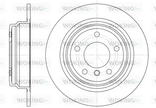 спирачен диск WOKING D6554.00