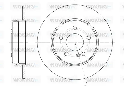 спирачен диск WOKING D6555.00