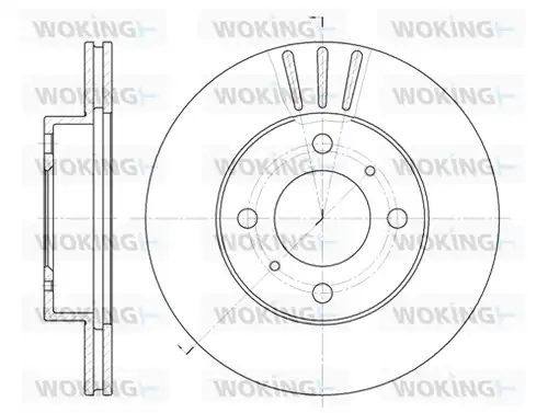 спирачен диск WOKING D6557.10