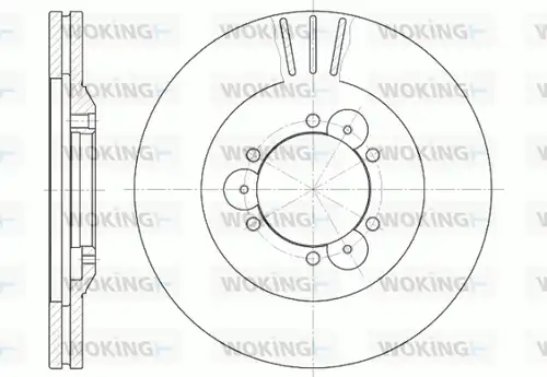 спирачен диск WOKING D6560.10