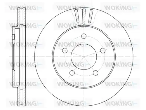 спирачен диск WOKING D6564.10